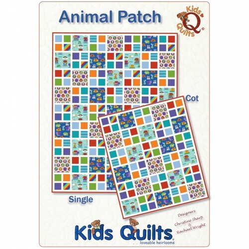 Animal Patch Animals Kids Quilt Pattern - 2 Sizes