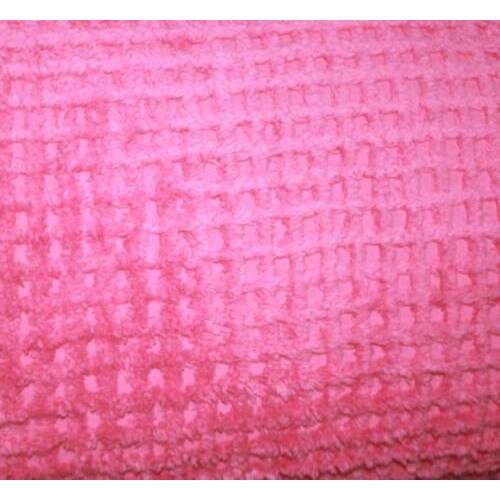 Fabric Remnant - Textured Chenille Pink 53cm