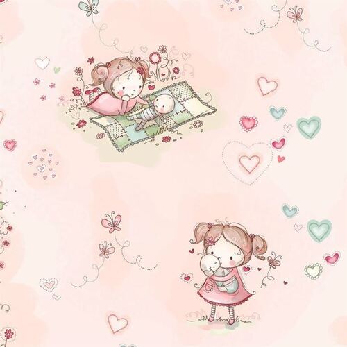 * SALE* Newborn Bambini Bear Pink Per Metre