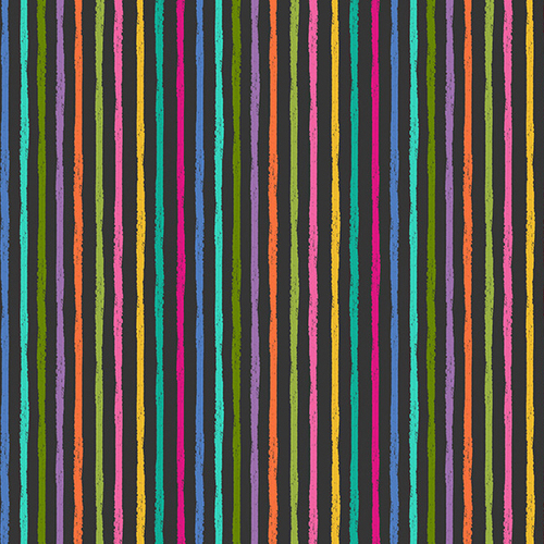 Fabric Remnant -Katies Cats Chalky Stripe 89cm