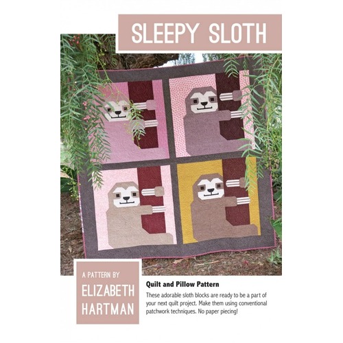 Elizabeth Hartman Sleepy Sloth Quilt and Pillow PATTERN ONLY