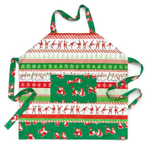 Christmas Jamboree Lined Apron Fabric KIT