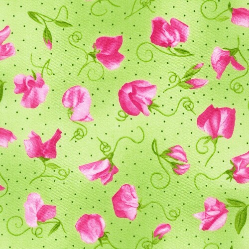 Penelope Floral Spot Green Pink 20873-7
