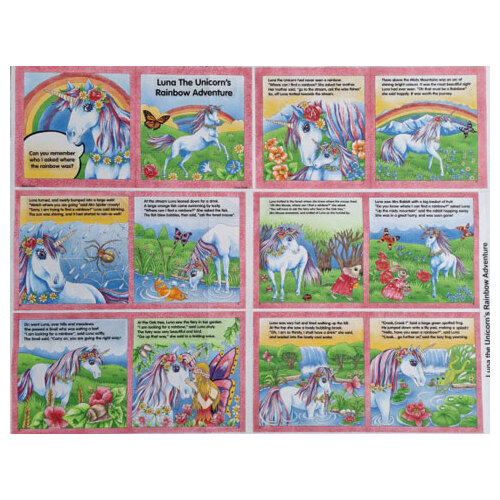Luna the Unicorn's Rainbow Adventure Soft Book Panel
