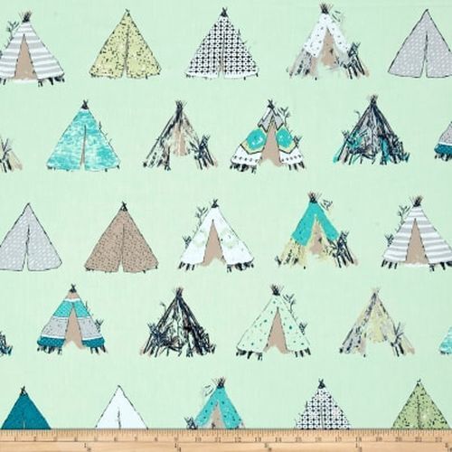 Fabric Remnant -Pandalicious Gansu Village Teepee 60cm