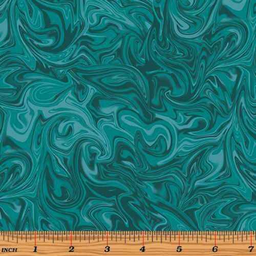 Fabric Remnant - Born to Run Painted Tonal Swirl 86cm