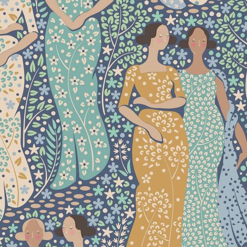 Tilda Hometown Friendly Gathering Ladies Blue 100466