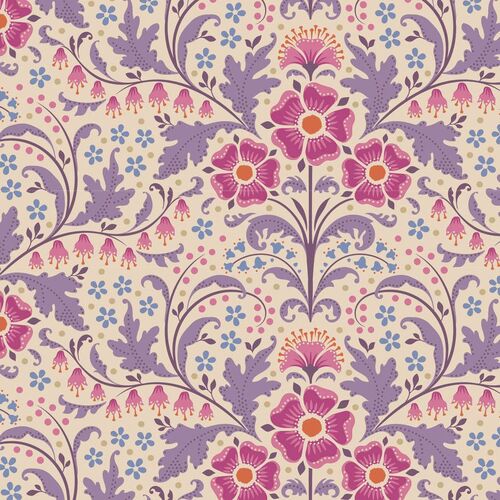 Tilda Hometown Elanora Floral Plum Grape 100474