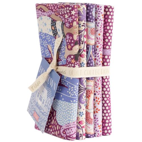 Tilda Hometown Plum Grape Fat Quarter Bundle 300140