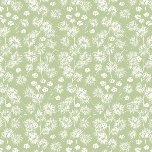 Fabric Remnant -Bush Gum Blossoms Wattle Wide 47cm