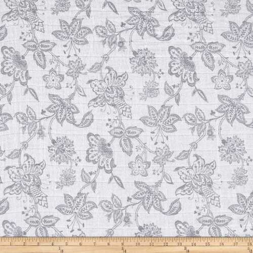 Double Gauze Remnant -Garden Toile Floral 70cm