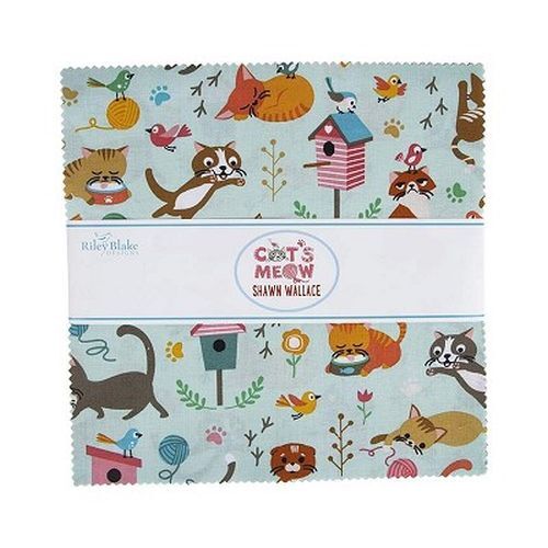 Cat's Meow Cat Novelty  10" Stacker Fabric Layer Cake