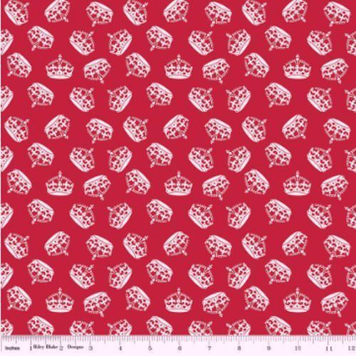 * SALE* Sparkle Hollywood Shimmer Crowns Red Per Metre