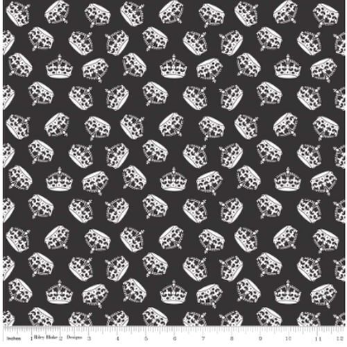 * SALE* Sparkle Hollywood Shimmer Crowns Black Per Metre