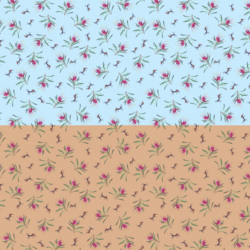 Fabric Remnant -Natalie Jane Wild Life Floral 77cm