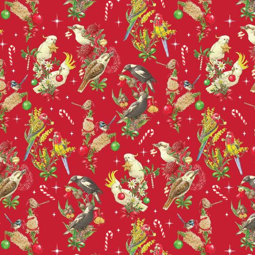 Aussie Christmas Bush Birds Red DV5448