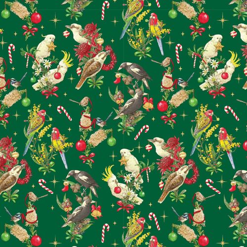Aussie Christmas Bush Birds Geen DV5445