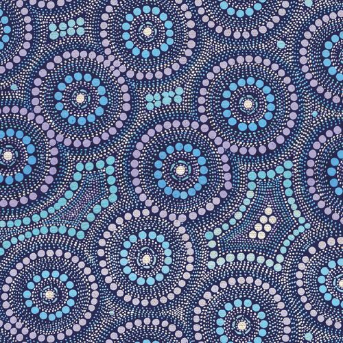 Saltwater Dreamtime Indigenous Art Fabric Linen DV5580