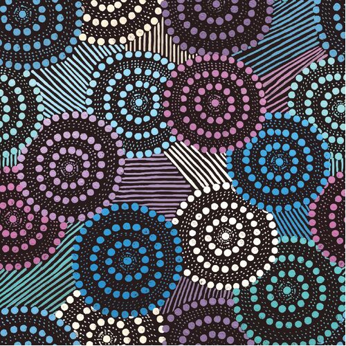 Saltwater Dreamtime Indigenous Art Fabric DV5577