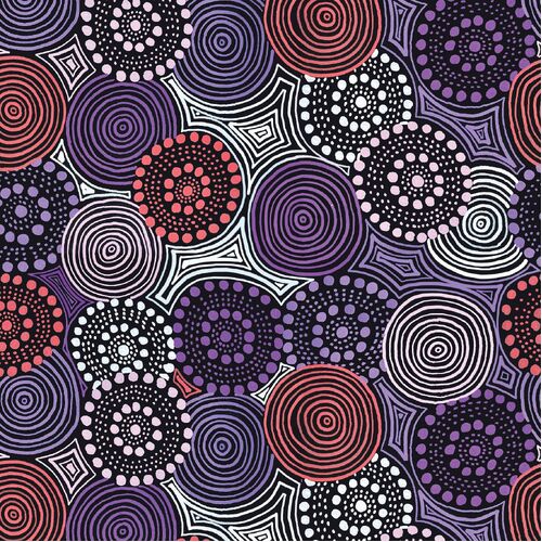 Saltwater Dreamtime Indigenous Art Fabric DV5576