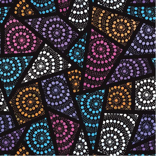 Saltwater Dreamtime Indigenous Art Fabric DV5573