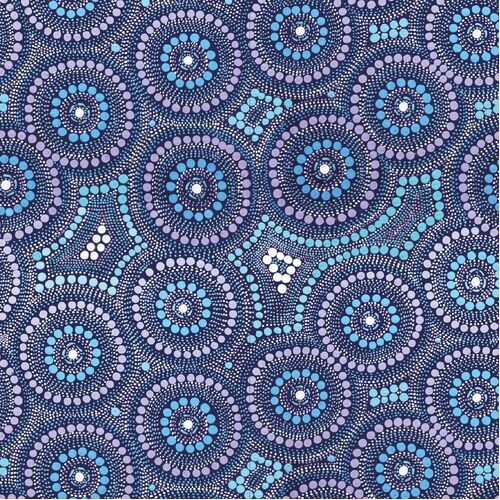 Saltwater Dreamtime Indigenous Art Fabric DV5570