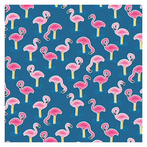 Pool Party Flamingos Blue M2440B