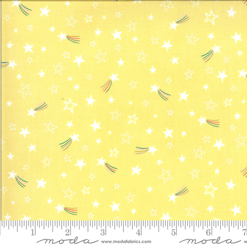 Fabric Remnant -Hello Sunshine Shooting Stars 75cm