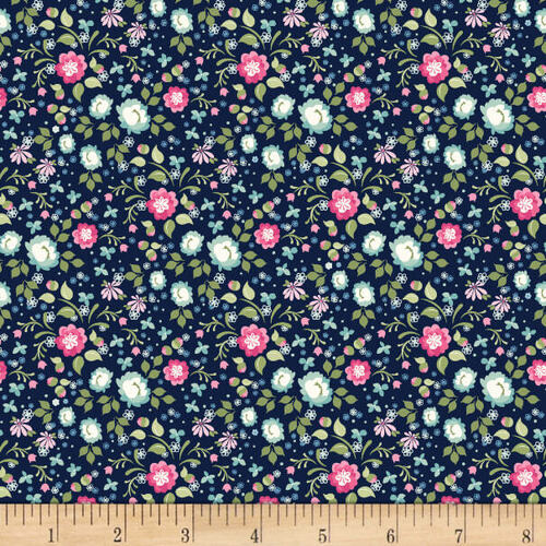 Fabric Remnant - Boho Blooms Ditsy Floral 55cm