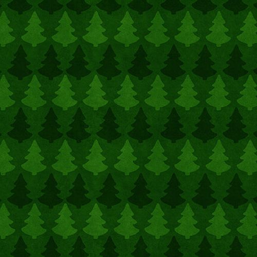 Timber Gnomies Christmas Tonal Trees Green 309-66