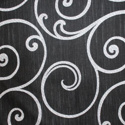 Fabric Remnant - OOP Palermo Ceramic Swirl Black 61cm