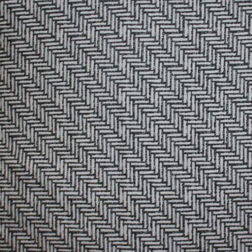 Fabric Remnant - OOP Palermo Herringbone Grey 46cm
