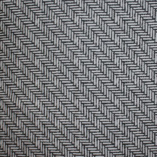 Fabric Remnant - OOP Palermo Herringbone Grey 46cm