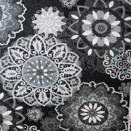 Fabric Remnant - OOP Palermo Medallion Case Charcoal 48cm
