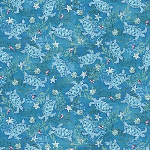 Salt & Sea Ocean Turtles Swimming Blue 21977