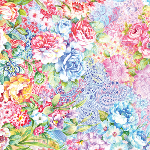 Fabric Remnant - Moda Gradients Floral 76cm