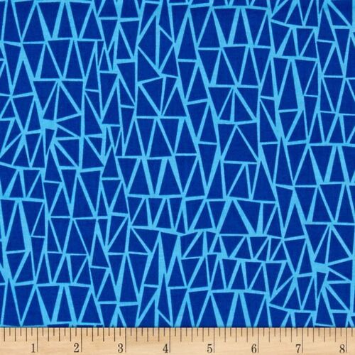 * SALE* Dandy Dino Triangles Blue Per Metre