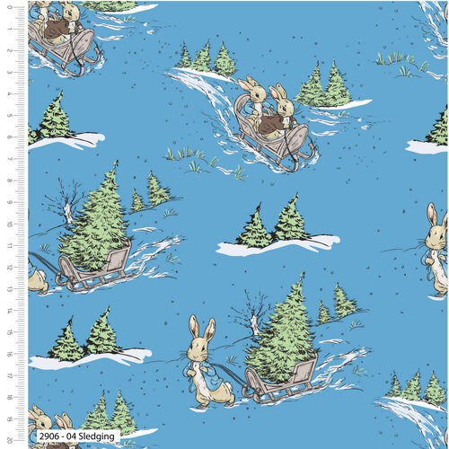Peter Rabbit Christmas Wonderful Sledding 2906-4