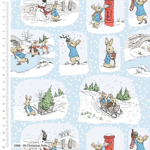 Peter Rabbit Christmas Wonderful Toile Patch 2906-5