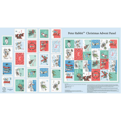 Peter Rabbit Christmas Wonderful Time Advent Calender Panel 2906-6