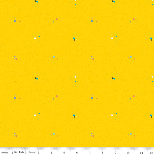 Colour Wall Speckled Scattered Dots Yellow C11592