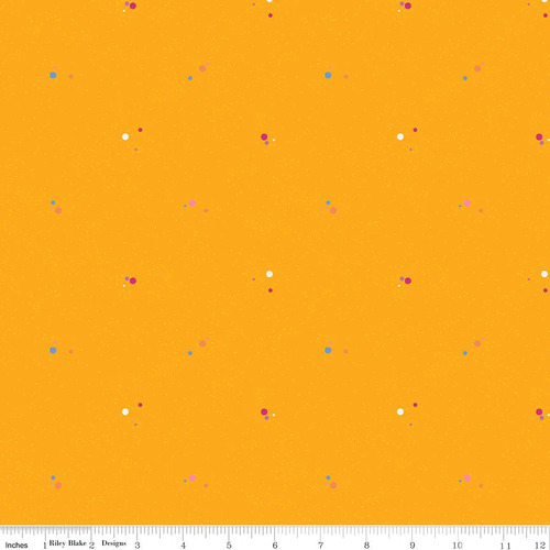 Colour Wall Speckled Scattered Dots Gold C11592