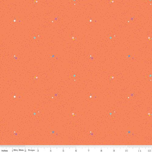 Colour Wall Speckled Scattered Dots Orange C11592