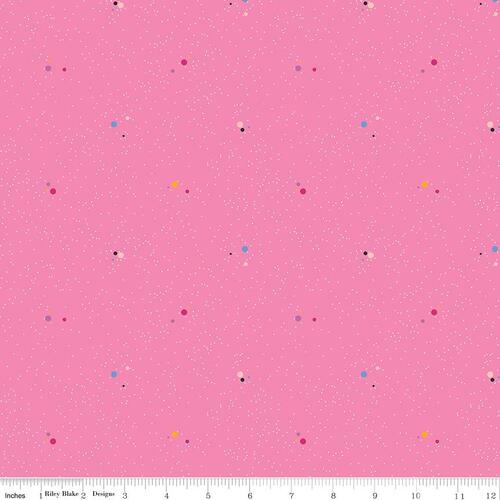 Colour Wall Speckled Scattered Dots Pink C11592
