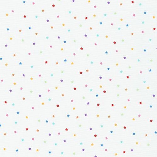 Fabric Remnant-Sweet Tooth Stars Multi 19830-88 ICE 53cm