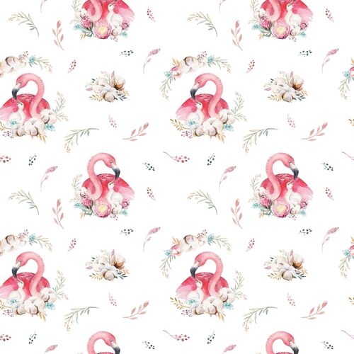 Fabric Remnant- A Mother's Love Flamingo and Baby Chic 92cm