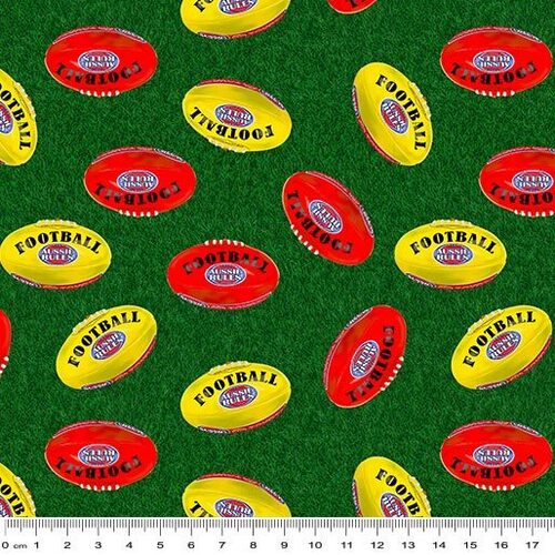 Fabric Remnant- Outdoor Aussie Rules AFL Sports Balls 92cm