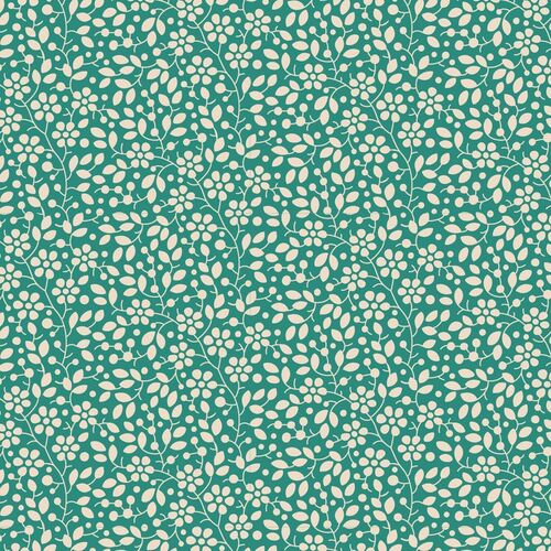 Tilda Cloudpie Basics Floral Vine TealGreen 110069