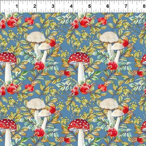 Hedgehog Hollow Mushrooms Blue 7HH-1