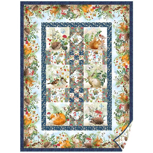 Hedgehog Hollow Woodland Animals Quilt Kit